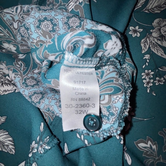 Roaman's Green Asymmetrical Long Sleeve Tunic - Picture 15 of 15